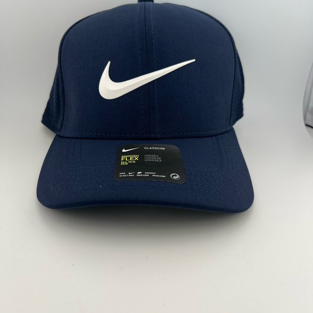Nike Aerobill flex fit M/L unisex navy blue golf hat NWT